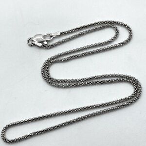 Vtg Sterling Silver Popcorn Link Chain 925 Italy / 18” / 2mm